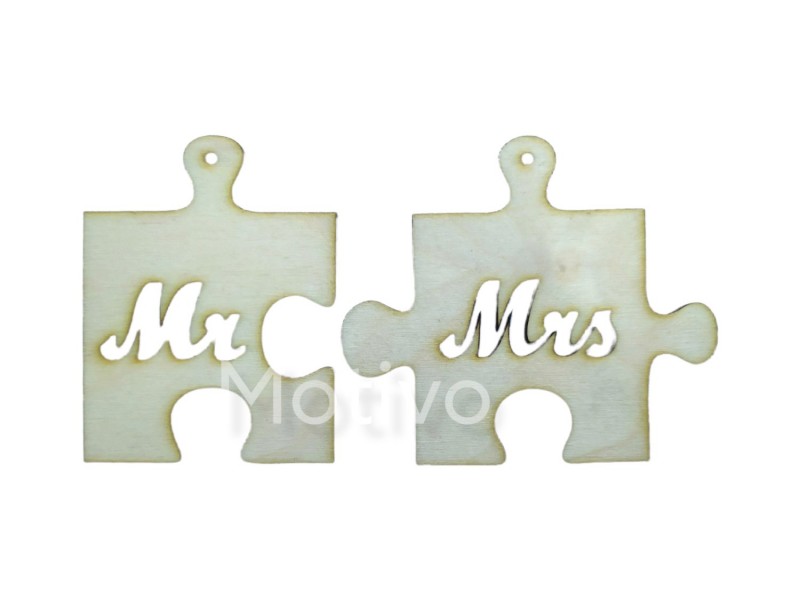 Πάζλ Ξύλινο Mr(5,5x7) & Mrs (7x8)εκ