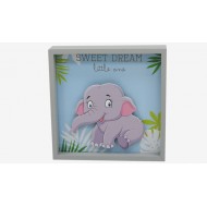 Καδράκι Ελεφαντάκι  Με Led 30εκ