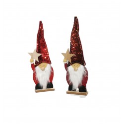 Ξύλινο διακοσμητικό Άη Βασίλης 46cm