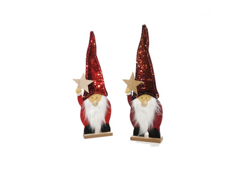 Ξύλινο διακοσμητικό Άη Βασίλης 46cm