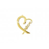 Καρδιά Love Χρυσή 7εκ