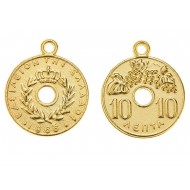 Δεκάρα Μεταλλική Χρυσή 2εκ