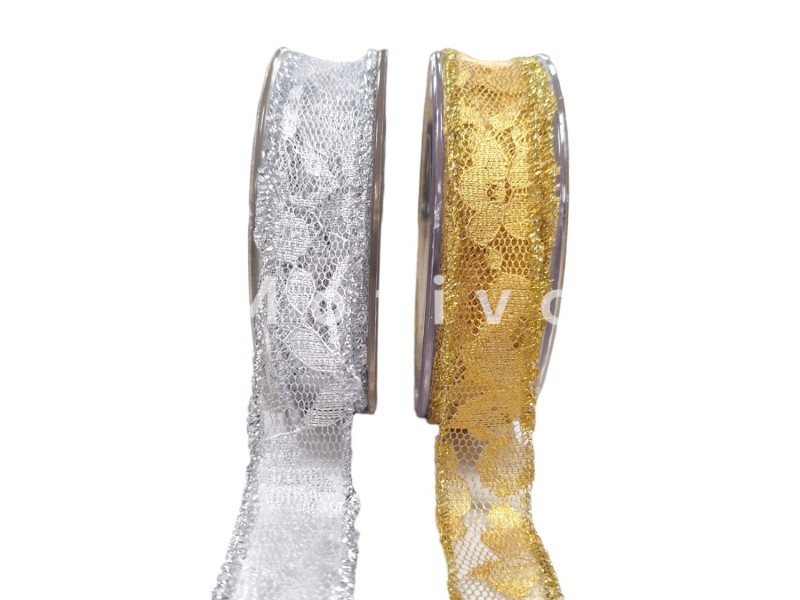 Δαντέλα Μεταλλική Με Σύρμα 2.5εκ