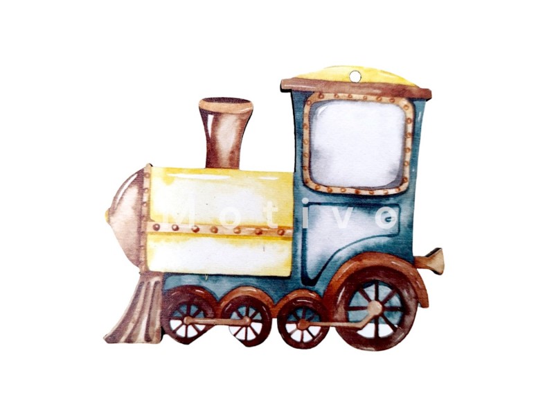 Τρενάκι Ξύλινο Με Τρύπα 8εκ