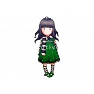 Santoro Με Πράσινο Φόρεμα Ξύλινη 10εκ