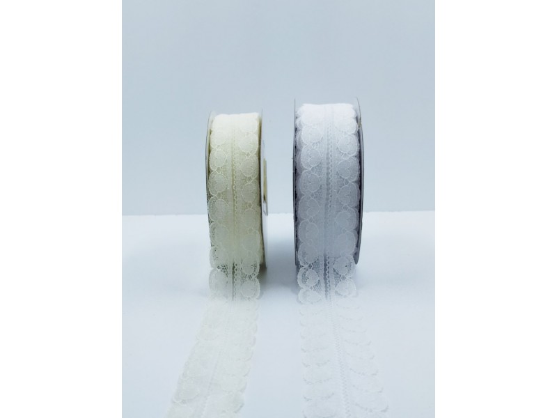 Δαντέλα Καρδιά 2,5εκ (23Μέτρα το καρουλι)