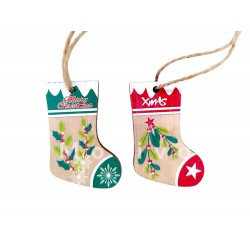 Κάλτσες Χριστουγεννιάτικες Ξύλινες 3.8x6εκ