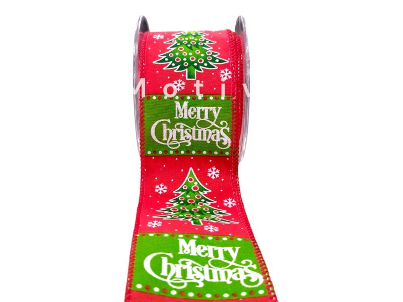 Κορδέλα Merry Christmas Tree 6.7εκ