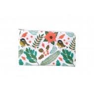 Υφασμάτινο Πορτοφολάκι Με Γκί Και Λουλούδια 9x14εκ