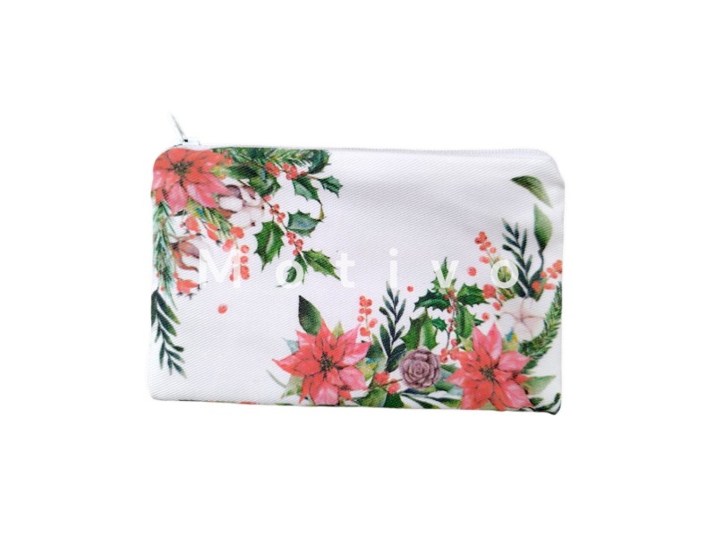Υφασμάτινο Πορτοφολάκι Με Λουλούδια 9x14εκ