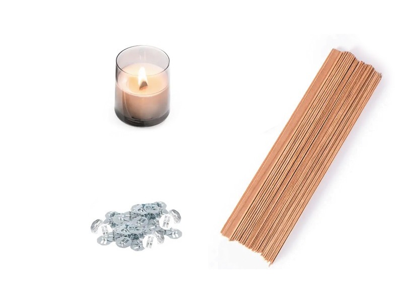 Φυτίλι Κεριού Απο Ξύλο Με Βάση 6εκ ΣΕΤ/10