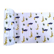 Ύφασμα Microfibra Με Τουκάν Και Κροκόδειλο 25εκ