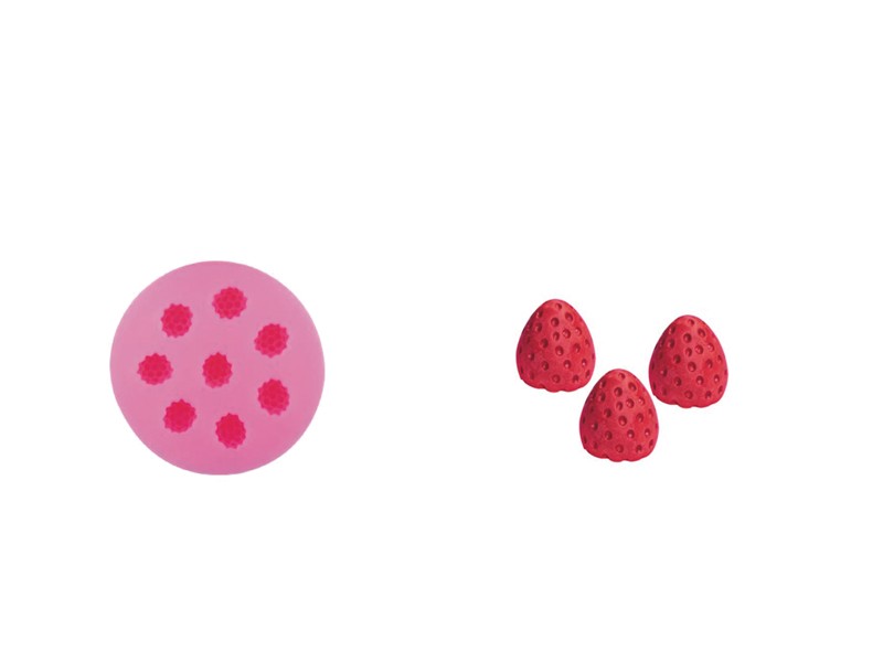 Καλούπι Σιλικόνης Με Φράουλες 7.5x2.7εκ