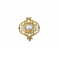 Μεταλλικό Ρόδι Με Πέρλα 6εκ