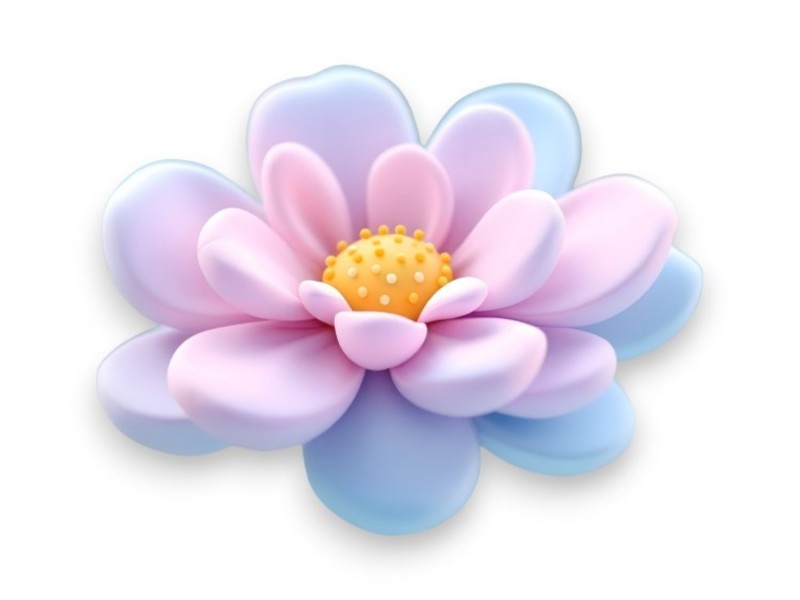 Λουλούδι Σιέλ Με Ρόζ Ξύλινο Με Τρύπα 8εκ