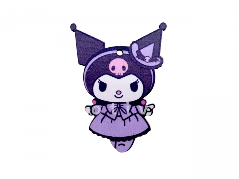 Kuromi Μώβ Ξύλινη 7εκ