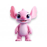 Stitch Ρόζ Ξύλινο Με Τρύπα 8εκ
