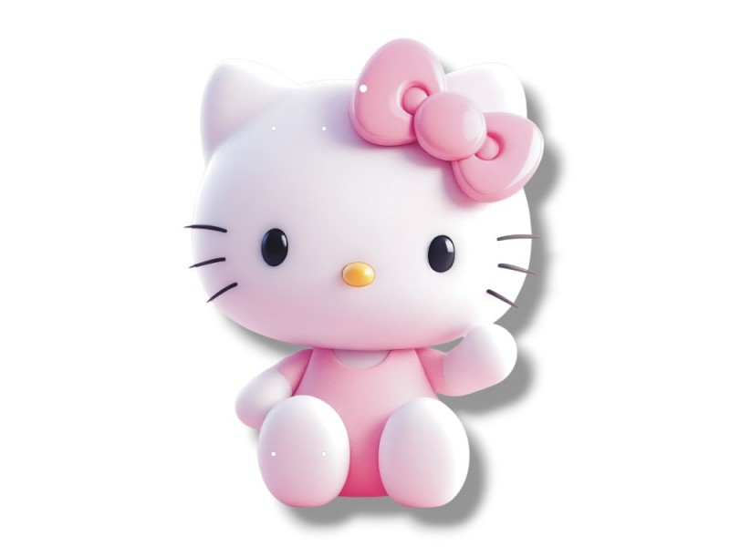 Hello Kitty Ξύλινη Με Τρύπα 8εκ