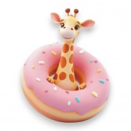 Καμηλοπάρδαλη Donuts Ξύλινη Με Τρύπα 8εκ