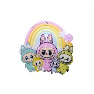 Labubu Ουράνιο Τόξο Ξύλινο 7εκ
