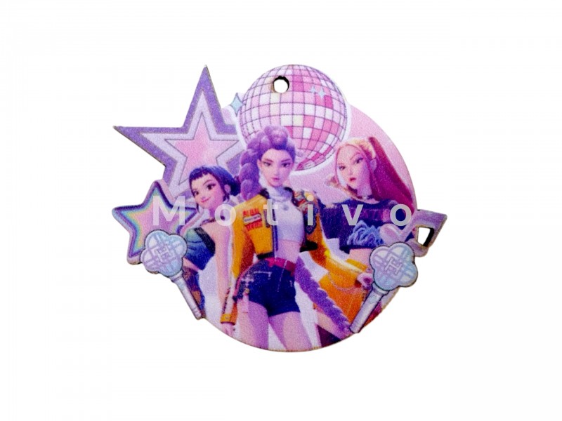 K Pop Hunters Ξύλινο Με Ντισκόμπαλα 7εκ