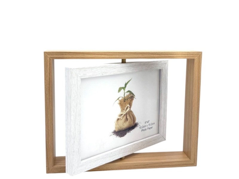  Ξύλινη Κορνίζα Περιστρεφόμενη 19.5X14.5εκ