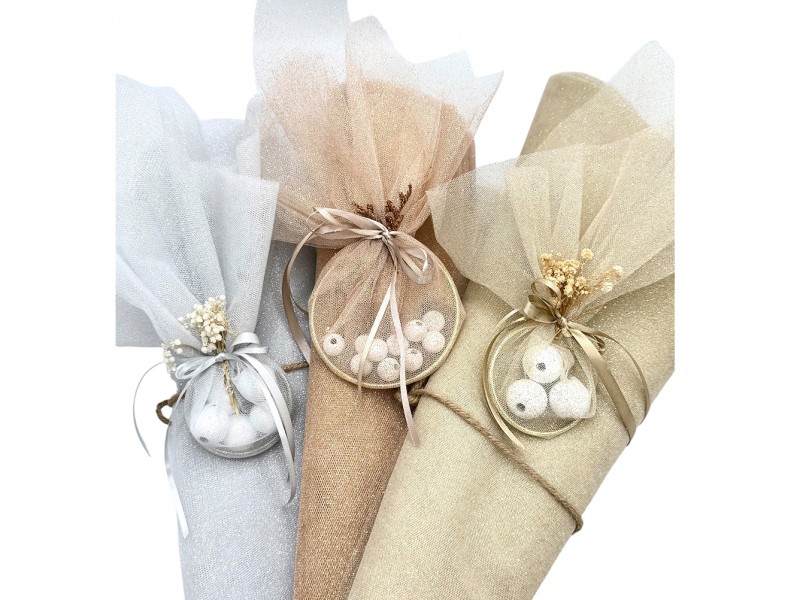 Τούλι 40x40 Με Glitter Σετ/50